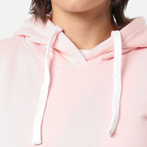 Sudaderas con capucha informales de alta calidad para mujer, Material de algodón puro 100%, logotipo de aduana transpirable, servicio OEM, sudaderas con capucha para mujer fáciles de lavar - Product Image 6