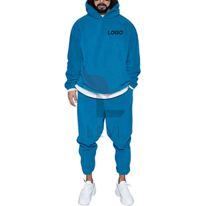 Ensemble de survêtement personnalisé 100% coton pour hommes matériau confortable vêtements d'entraînement de jogging à capuche solide vente en vrac pour l'hiver - Product Image 6