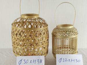 Bougeoirs tissés en bambou, bocaux avec poignée, prix bon marché pour la vente en gros - Product Image 4