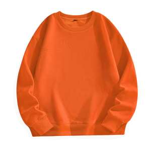 Sweat-shirt unisexe à col rond pour l'hiver, couleur unie, 100% coton, polaire, pull décontracté, logo personnalisé, haut vierge - Product Image 5