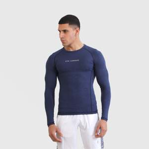 For Armour Compression LongSleeves Tee for <b>Men</b> MLNG-Navy - Product Image 1