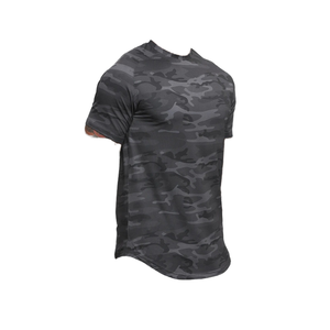 Conception personnalisée de camouflage pour hommes T-shirt de sport haut de forme physique vêtements d'entraînement d'été vêtements de sport d'extérieur OEM/ODM usine - Product Image 1