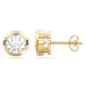 F-G สตั๊ดกลม2.00กะรัต/VS ชุดตัวเรือนเพชรที่โตในห้องทดลองต่างหูแบบกดด้านหลังเป็นของขวัญสีเงินสเตอร์ลิงสำหรับเธอ - Product Image 5