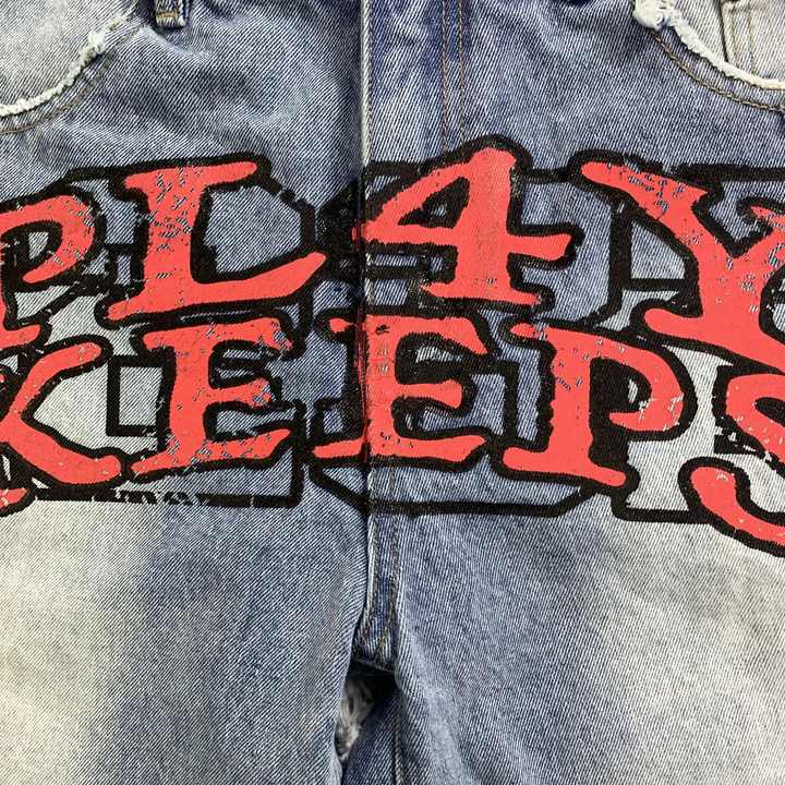 SALVA IMPEX Custom Own Branded Logo Printed Jeans Shorts for Men's Streetwear Hip Hop Distressed Denim Pants Denim Shorts