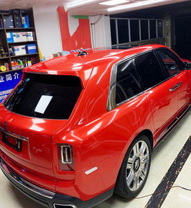 Rollo <span class=keywords><strong>de</strong></span> Vinilo Autoadhesivo Removible Autoregenerable, Acabado Satinado Metálico Brillante, Rojo <span class=keywords><strong>Fuego</strong></span>, para Envolver Autos, <span class=keywords><strong>Película</strong></span> Protectora <span class=keywords><strong>de</strong></span> Pintura Automotriz - Product Image 4