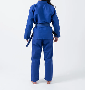Veste de judo entièrement noire, vêtements d'arts martiaux avec bordures noires, rouges et blanches, 100% coton, 460g, séchage rapide - Product Image 2