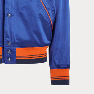 Veste de sport universitaire personnalisée pour hommes Bomber en laine et satin à col montant en toile High Street Full Zip Winter Letterman Coat Vente en gros - Product Image 5