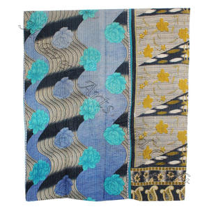 Colcha Kantha Gudari, Colcha Kantha Gudari, Venta al por Mayor, Proveedor de Oro, GD1053, Colcha Kantha Hecha a Mano, Algodón Estampado Indio - Product Image 6