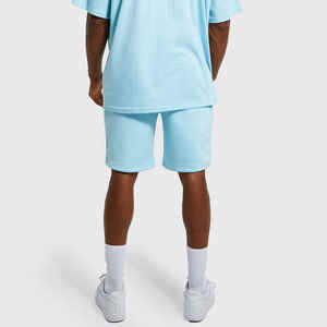 Venta al por mayor 100% algodón lavado ácido de gran tamaño camiseta y pantalones cortos logotipo personalizado doble conjunto para los hombres - Product Image 5