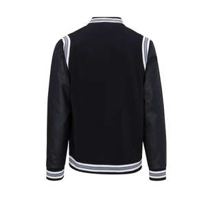 แจ็กเก็ตเบสบอลสีดำทันสมัยสำหรับผู้ใหญ่คอตั้งผ้าวูลสวมใส่สบายและยั่งยืนสำหรับแจ็กเก็ตฤดูหนาว - Product Image 2