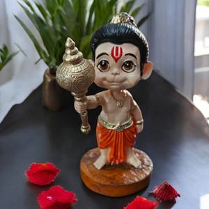 Statue de Hanuman Ji en résine peinte à la main pour la décoration traditionnelle et les cadeaux - Product Image 2