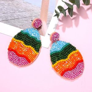 Pendientes de cuentas de diseño múltiple de estilo americano Europeo Conjunto de accesorios de ropa bohemios con estilo occidental empanado dorado al por mayor - Product Image 4