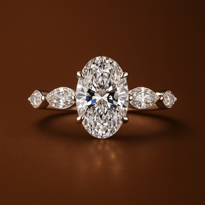 Anillo de Compromiso de Oro Sólido de 14k y 18k con Diamante Cultivado en Laboratorio con Certificación IGI Cvd HPHT Vvs, Joyería para Mujer, Corte Ovalado - Product Image 3