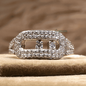 แหวนหมั้นเพชรแบบเจียระไนทรงกลมสำหรับผู้หญิง - Product Image 1