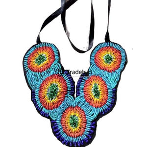 Tradebyd Elegant Embroidery Necklace Designer <b>Handmade</b> <b>Jewelry</b> Perfect for Wedding and Party Fashion - Product Image 6