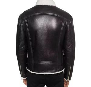 Winter Outdoor Warm Standard Leather Jacket <b>Men</b> with Stand Collar Waterproof & Breathable Customized Logo - Product Image 6
