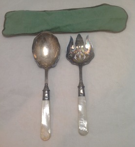 Ensemble de service à salade moderne avec poignée en marbre Ustensiles de cuisine élégants pour table de restaurant à domicile - Product Image 4