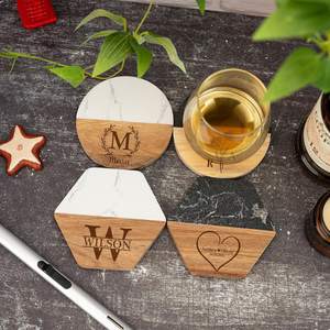 Dessous de verre ronds en résine avec feuille d'or et pigments, tampons de table décoratifs en pierre pour l'exportation, les commandes en gros et les ventes au détail en ligne - Product Image 4