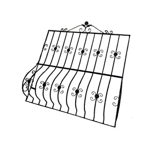 Panneau de protection contre le feu en fer de style français, écran de cheminée pliable, écrans de protection contre le feu, écran de protection contre le feu en métal, garde-cheminée - Product Image 6