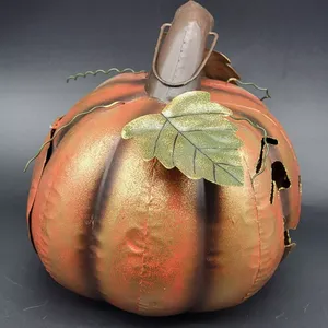 Halloween decorativo Meta diseño moderno hogar decorativo calabaza hierro para mesa T Luz - Product Image 6