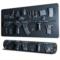 Hochwertiges, individuell bedrucktes, beheiztes Gummi-Waffen-Motiv, großes Gaming-Tastatur-Mauspad, Modell FRQ