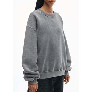 Sweats à col rond formels pour femmes tissu tricoté coton polaire haute qualité Logo personnalisé conception automne hiver avant - Product Image 3