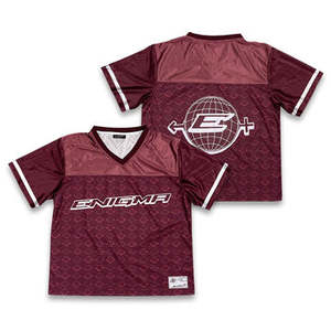 Wholesale <b>Mens</b> Crop Boxy Streetwear Football Mesh Fan Jersey American Custom Mesh Football Jerseys in Blank - Product Image 4
