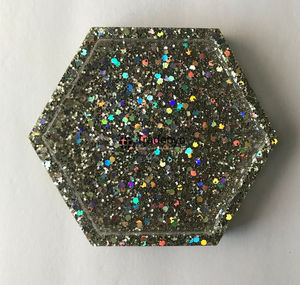 Resin <b>Coasters</b> 4X4 Inches Square Luxury Stylish Handmade Tabletop <b>Drink</b> <b>Coaster</b> Set Available in Different Colors Tradebyd - Product Image 5