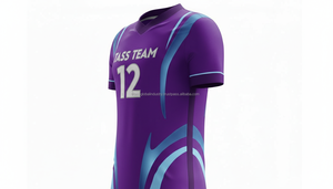 Uniformes de Fútbol Personalizados de Alta Calidad con Logotipo, 100% Poliéster Reflectante, Ligeros, de Secado Rápido y Transpirables, Cuello en V, Diseño Moderno para Hombre - Product Image 2