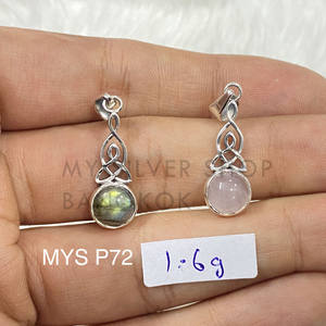 Quartz Rose Original Designer Pendentif 925 Sterling Silver Handmade Fine Jewelry For Women Wholesale Gemstone Accessories Gift - Product Image 1