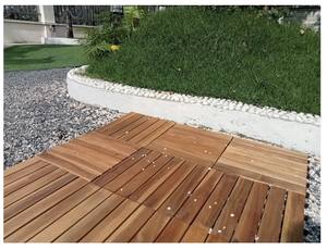 Carrelage de terrasse extérieur moderne en bois de teck 300x300x19mm certifié FSC garantie de 2 ans bon marché prix bas quantité minimale de commande pour l'exportation de haute qualité - Product Image 5