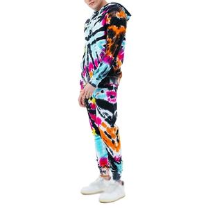 Survêtement en coton de haute qualité personnalisé pour hommes, survêtement surdimensionné tie-dye, logo imprimé personnalisé, survêtements pour hommes - Product Image 1