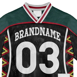 Maillot de football vintage personnalisé avec logo brodé, taille sur mesure, polyester/mesh 180g, manches courtes - Product Image 4