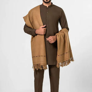 New Design Wholesale Price Top Quality Material Made 100% Cotton Long <b>Shawl</b> Scarf Wrap for Men Hot Sale Autumn and Winter - Product Image 3