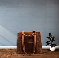 Grand sac à main en cuir véritable marron fourre-tout sac à bandoulière Logo personnalisé imperméable toutes saisons-pour les occasions simples été hiver
