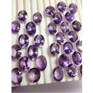 108 piezas de amatista Natural 14x10MM 16x12MM 18x13mm 20x17mm faceta de pera ovalada 1002 Cts lote Iroc Venta de piedras preciosas sueltas de calidad - Product Image 1