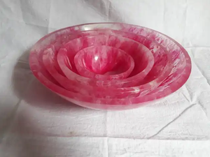 ชามไม้เรซินทรงกลมสีขาวทันสมัยขัดเงาเป็นธรรมชาติสำหรับอาหารเย็นสลัดผลไม้เป็นมิตรต่อสิ่งแวดล้อม - Product Image 3