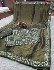 Banarasi Silk Saree pour Femmes Design Moderne de Haute Qualité KUNJ CREATION Marque Indien Pakistanais Vêtements Fêtes Festivals - Product Image 6