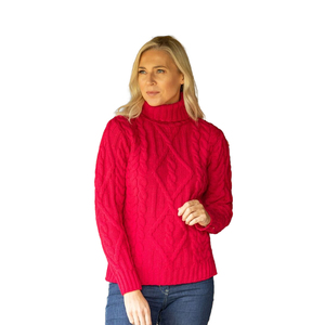 Pull classique pour femmes pull d'hiver doux tricot chaud à manches longues à la mode décontracté extensible léger confortable avant - Product Image 3