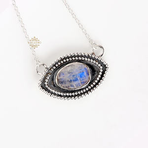 Lot en gros de pendentifs en pierre de lune arc-en-ciel naturelle, bijoux en argent sterling 925 pour fiançailles, mariages et fêtes - Product Image 1