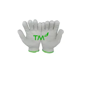 10 gauge pamuk örgü eldiven beyaz pamuklu eldiven, vietnam'da güvenlik pamuk eldivenler üreticisi, gardering eldiven