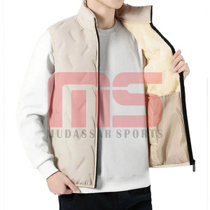 Calentador de cuerpo transpirable Reversible para hombre, chaleco acolchado con logotipo personalizado, chaleco acolchado cálido para invierno, ropa de abrigo impermeable, Colección 2025 - Product Image 6