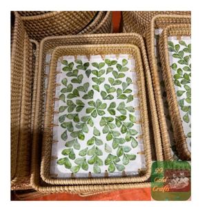 ถาดไม้หวายทันสมัยดีไซน์หรูเบาเป็นมิตรต่อสิ่งแวดล้อมโดยช่างฝีมือชาวเวียดนาม - Product Image 3