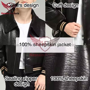 Veste en cuir véritable de haute qualité pour hommes dernier manteau de bombardier de moto d'hiver à capuche brodée style streetwear décontracté fini - Product Image 4