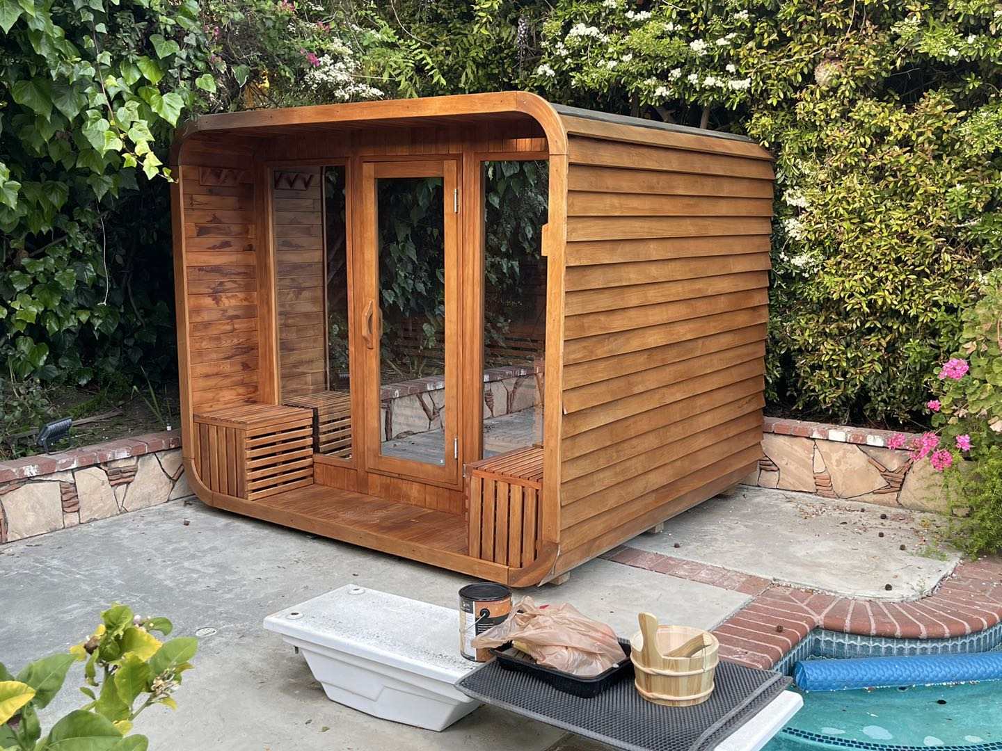 スクエア6-8人屋外サウナメーカーシダーキューブサウナ| Alibaba.com