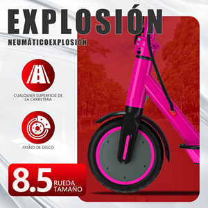 Scooter elettrico con Asiento Restsuko 35 km/h Plegable 7.8 A.H colore Rojo - Product Image 3