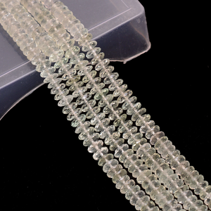 AAA + Améthyste verte naturelle 5mm-8mm disque soucoupe pneu perles à facettes pierres précieuses semi-précieuses coupe allemande Rondelle perles pour bijoux - Product Image 1