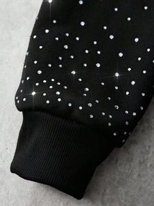 เสื้อฮู้ดผู้ชายทรงโอเวอร์ไซส์พิมพ์ลายกราฟิกพลอยเทียมแนวสตรีทวินเทจแนวสตรีท - Product Image 3