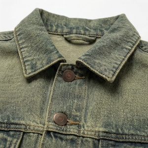 Distressed Customized Color Woman Denim Jacket Folded Cuffs Effortless Vintage Casual Street Style Fashion Stylish <b>Coat</b> Apparel - Product Image 4