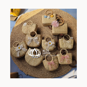 Hot Cylinder Design Handmade Product Women's Bag New Fashion Water Jacinth Bag avec le meilleur prix-Blue Lotus du Vietnam - Product Image 3